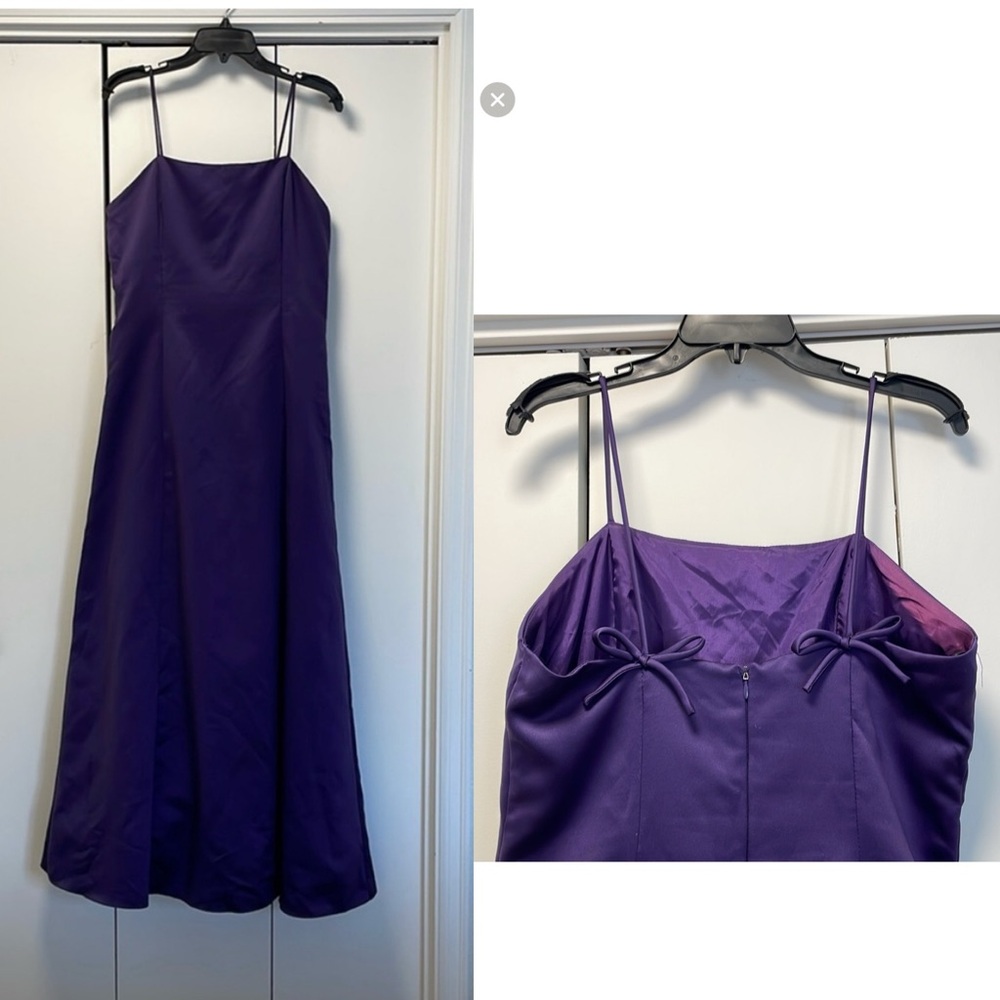 Jessica McClintock Gunne Sax Purple Vintage Dress with bows 11/12